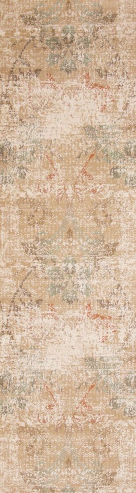 8' X 11' Champagne And Beige Damask Area Rug