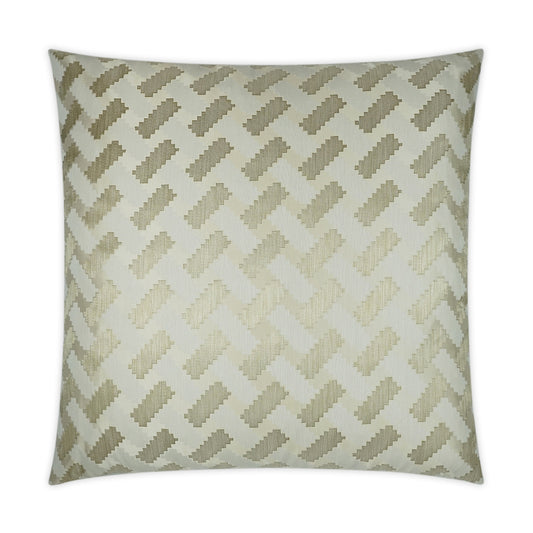 D.V. KAP HOME   24" x 24" Atlantic Pillow - Ivory Transitional, Geometric    - 3536-I-2424