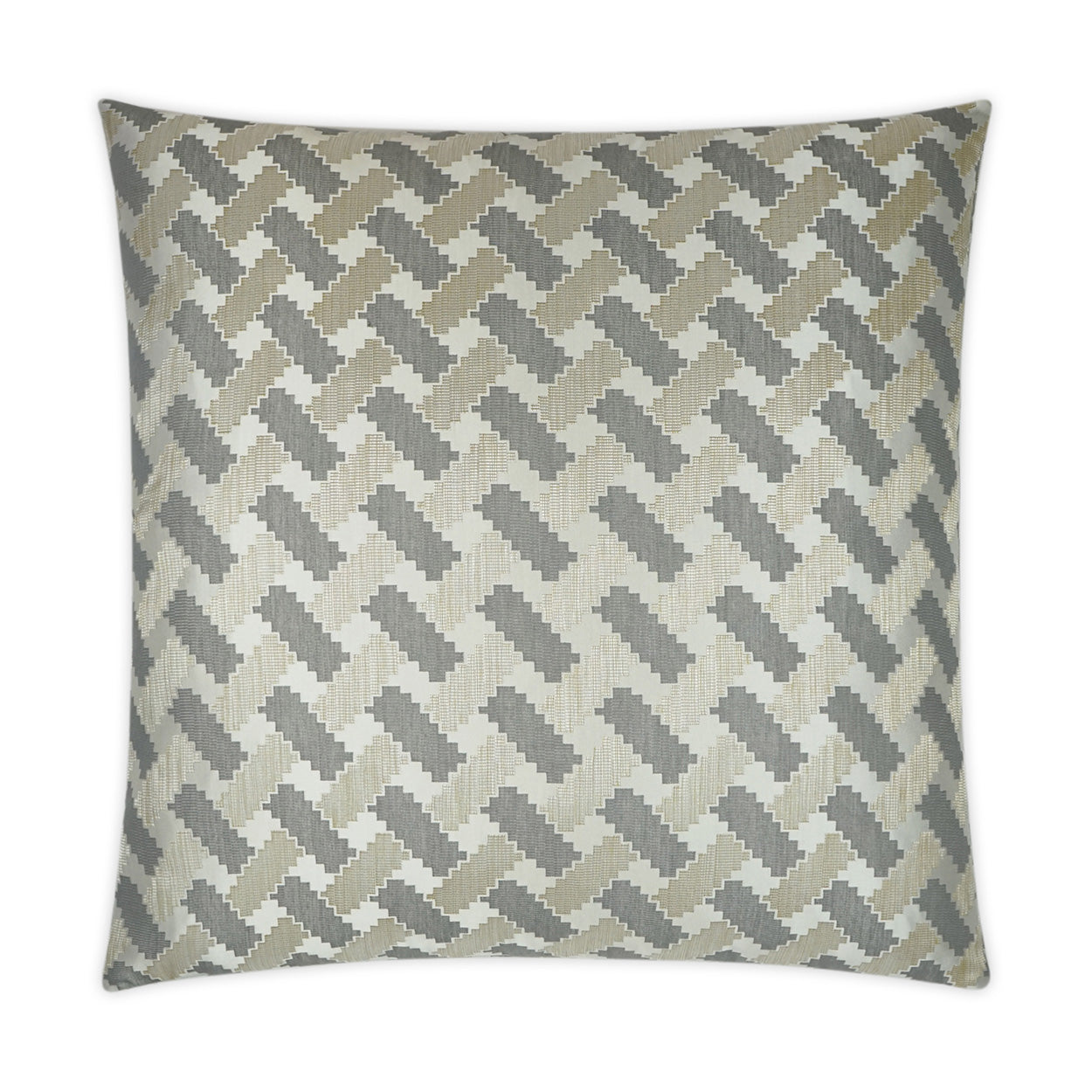 D.V. KAP HOME   24" x 24" Atlantic Pillow - Pewter Transitional, Geometric    - 3536-P-2424