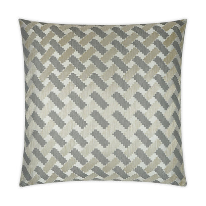D.V. KAP HOME   24" x 24" Atlantic Pillow - Pewter Transitional, Geometric    - 3536-P-2424