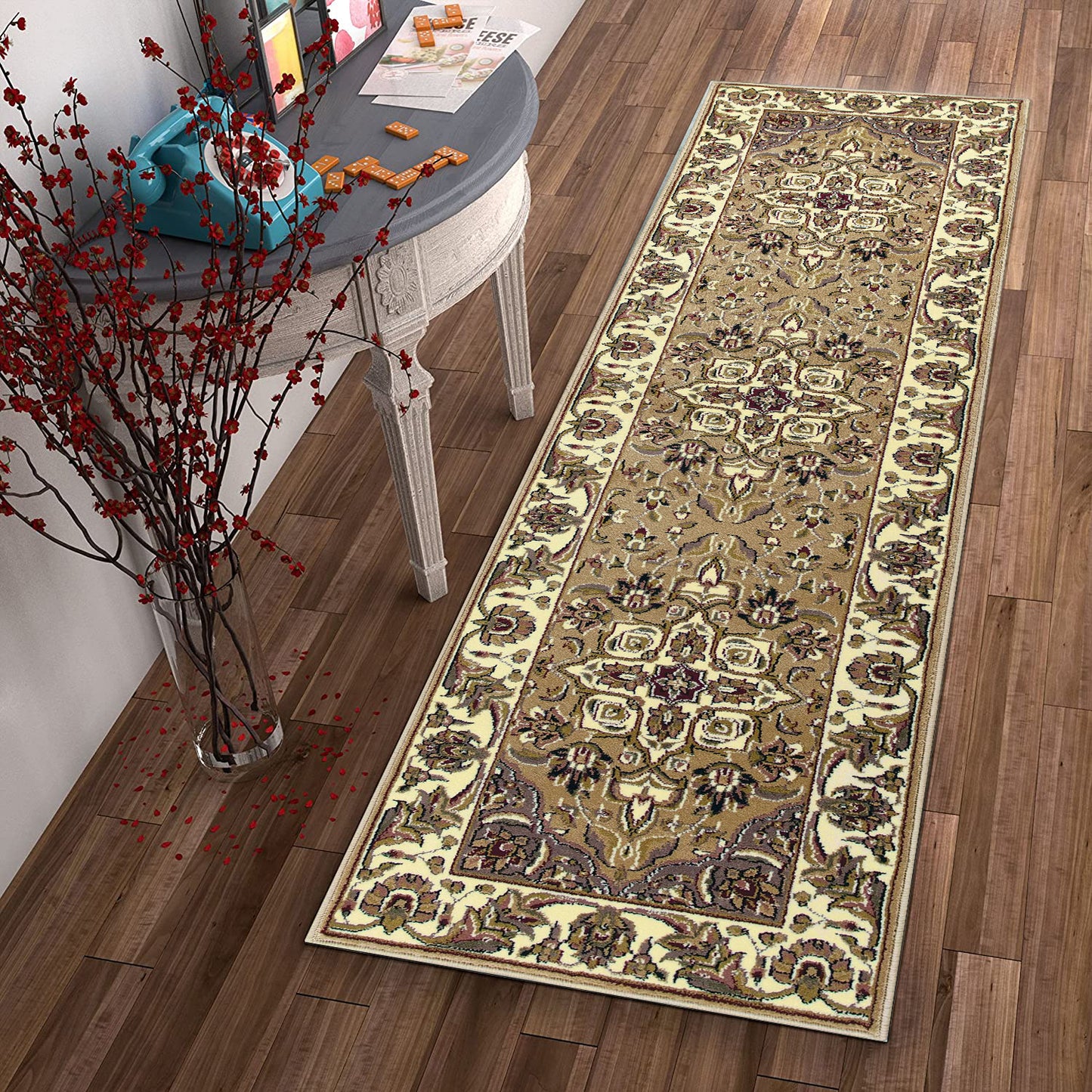 8' Beige And Ivory Area Rug