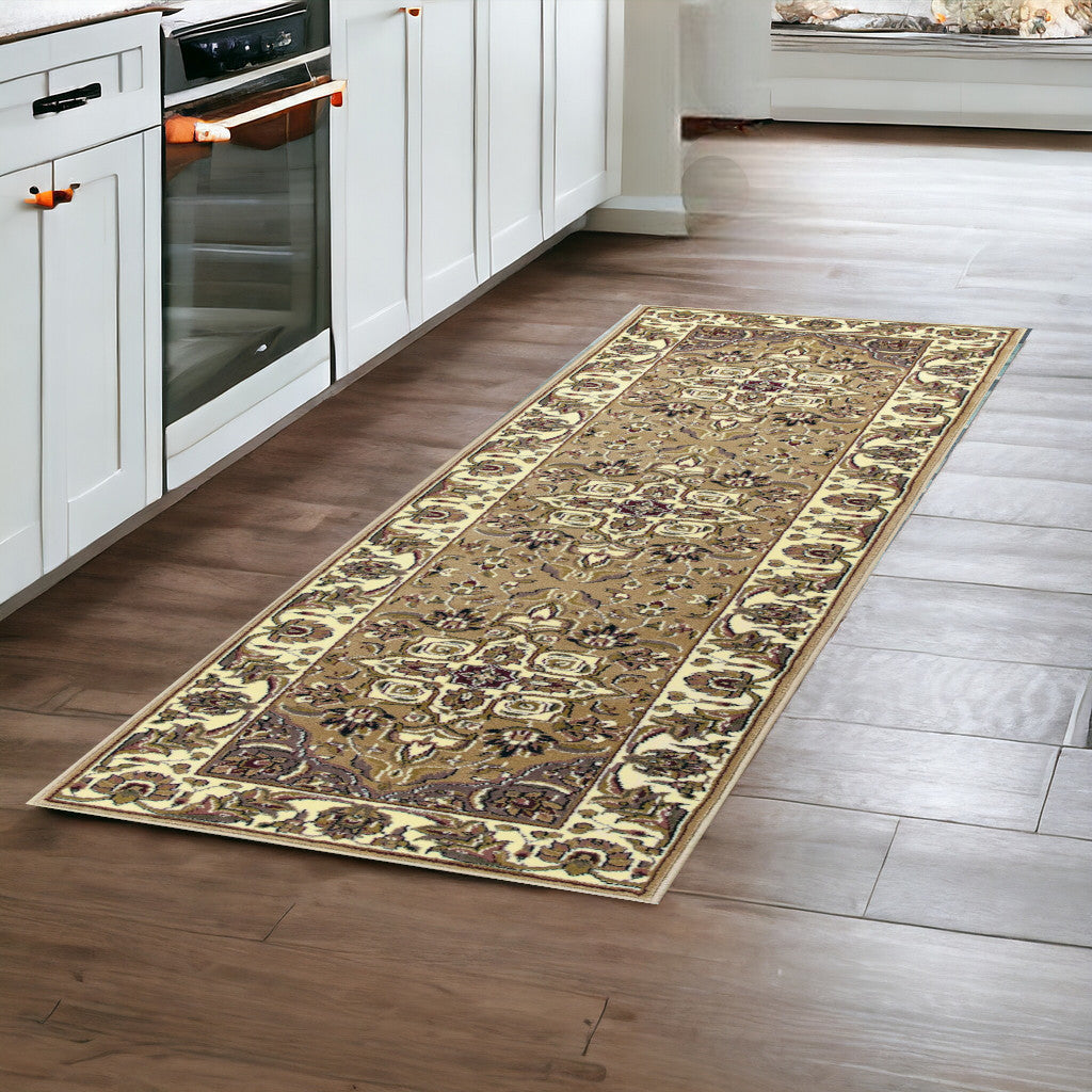 8' Beige And Ivory Area Rug