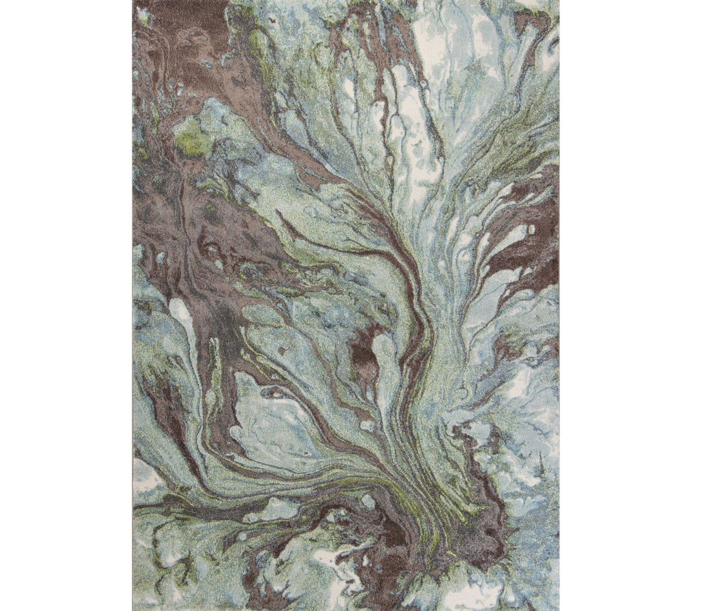 5' X 8' Seafoam Watercolor Indoor Area Rug