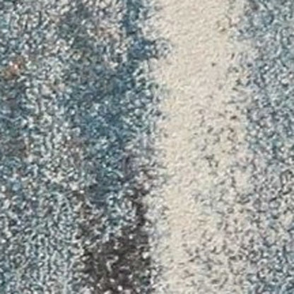 7' X 10' Teal Blue Machine Woven Abstract Stripes Indoor Area Rug