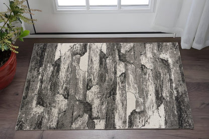 8' X 11' Gray Abstract Area Rug