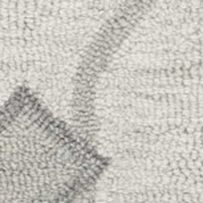 2' X 4' Ivory And Gray Wool Ogee Hand Tufted Area Rug