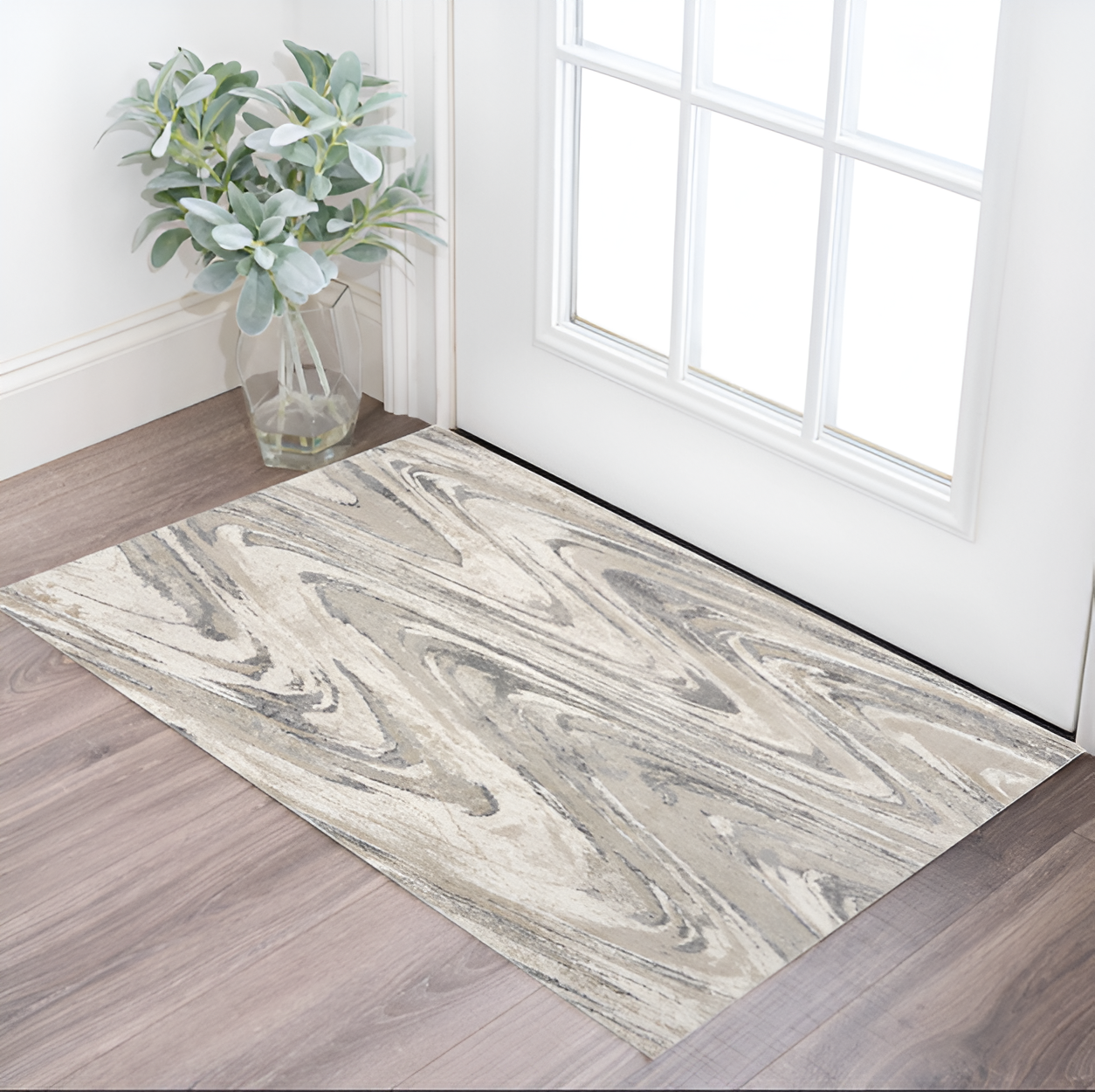 7' X 9'  Polypropylene Natural Area Rug