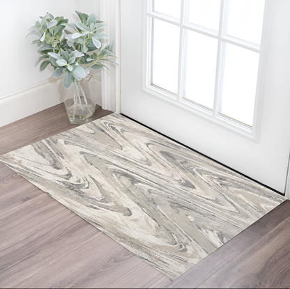 7' X 9'  Polypropylene Natural Area Rug