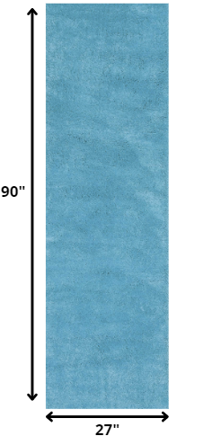 5' X 7' Highlighter Blue Plain Indoor Area Rug