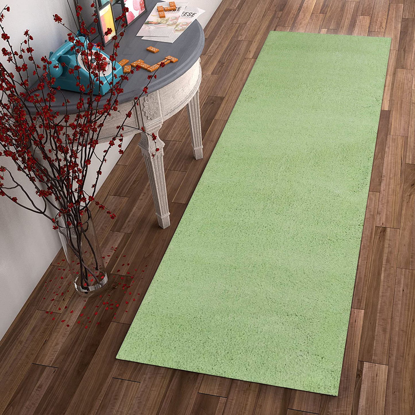 5' X 7' Spearmint Green Indoor Shag Rug