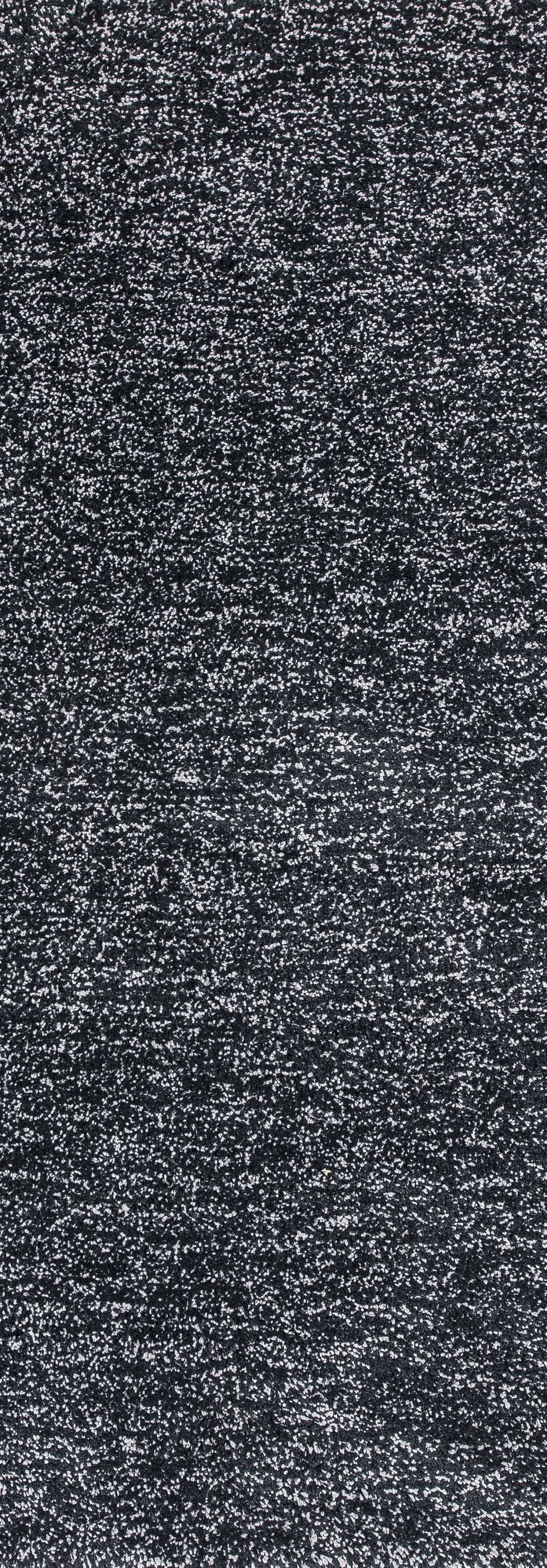 8' X 10' Polyester Black Heather Area Rug