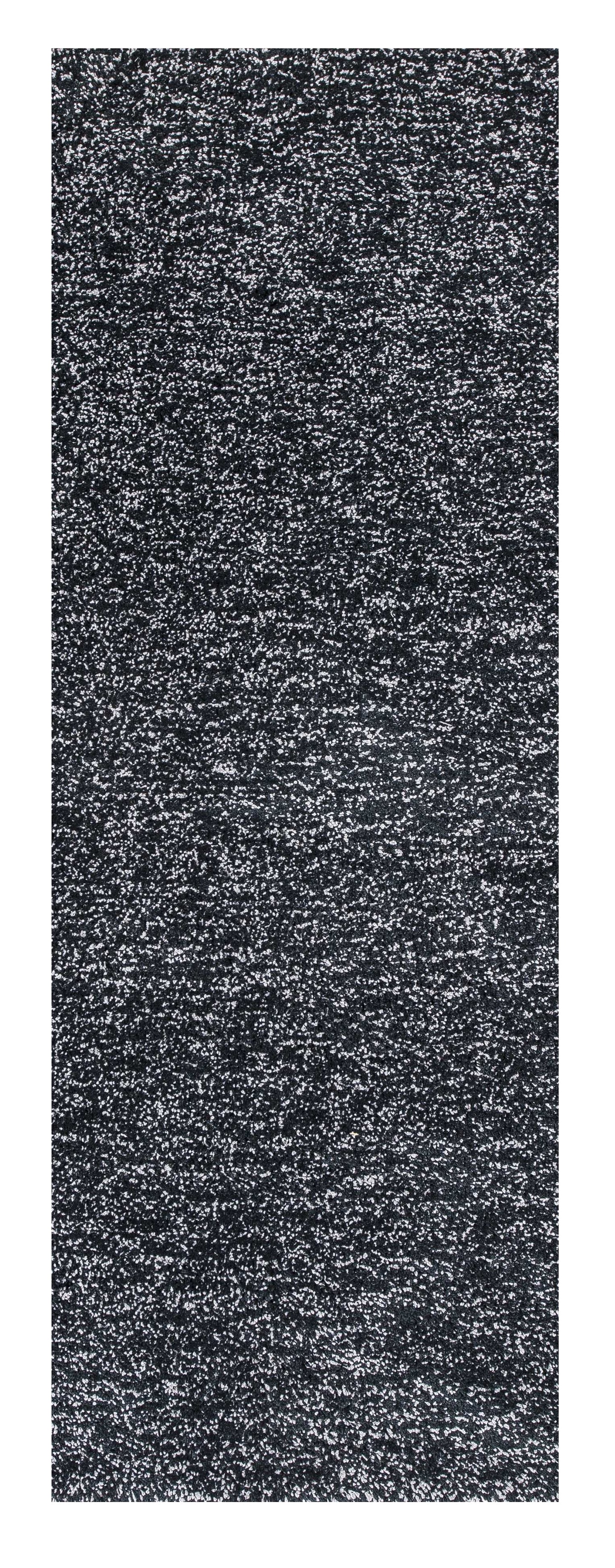 8' X 10' Polyester Black Heather Area Rug