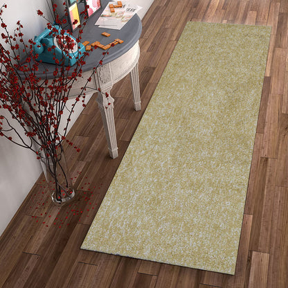 8' X 10' Yellow Heather Indoor Shag Rug