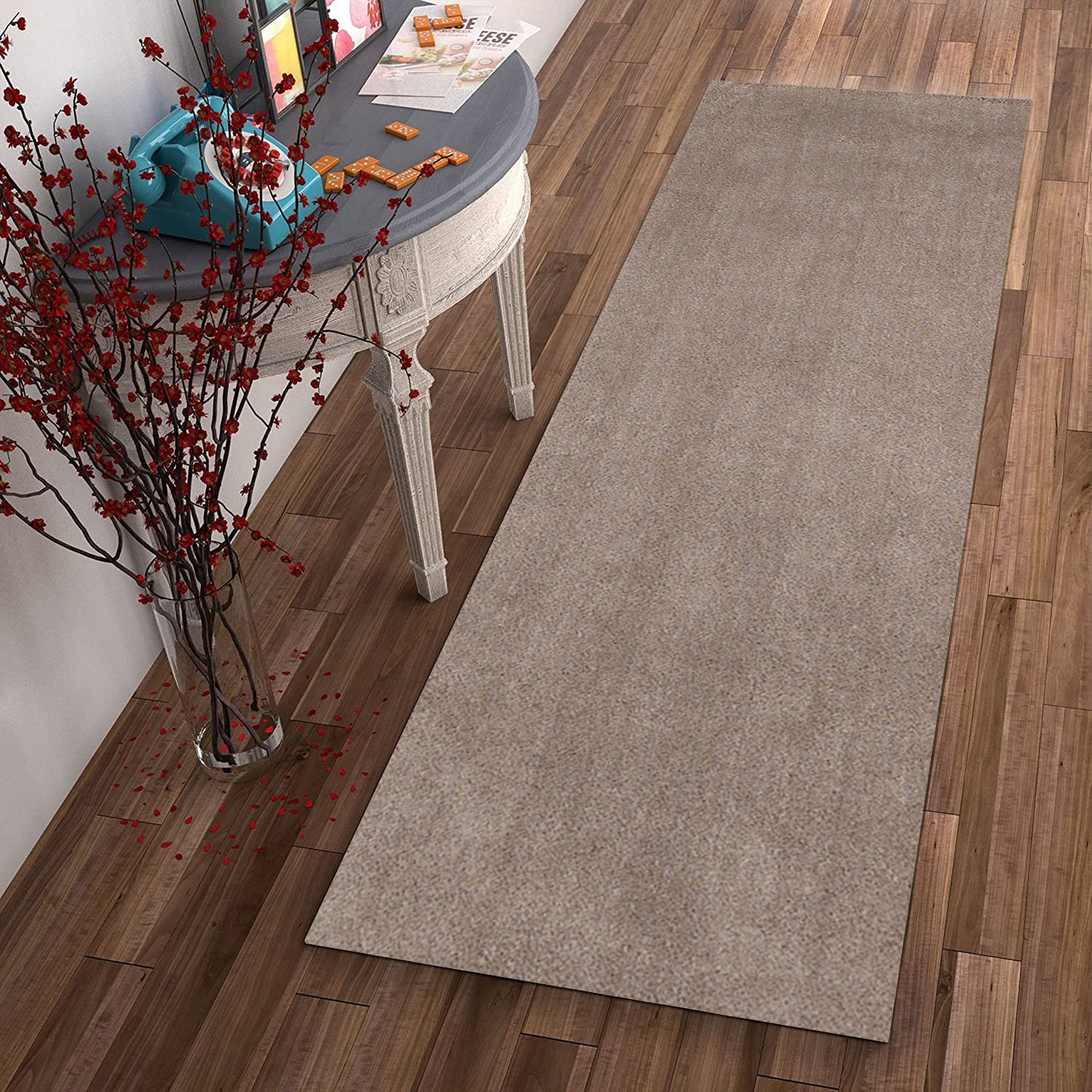 8' X 10'  Polyester Beige Area Rug