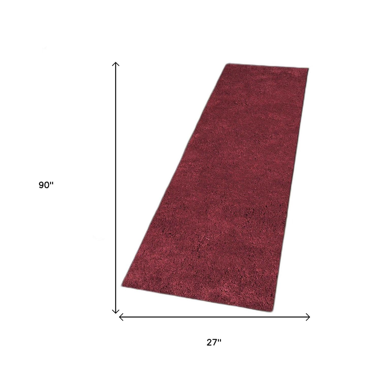 9' X 13' Polyester Red Area Rug