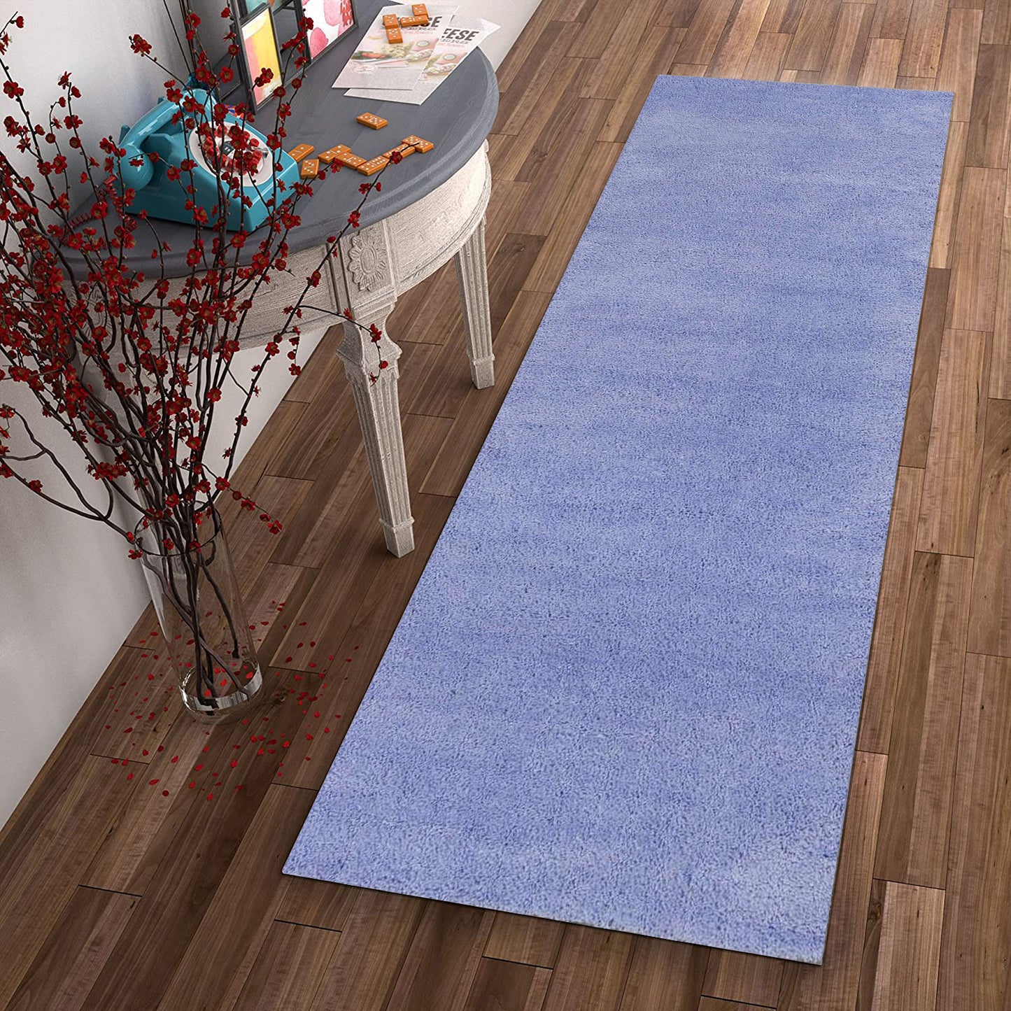 2' X 4' Polyester Purple Area Rug