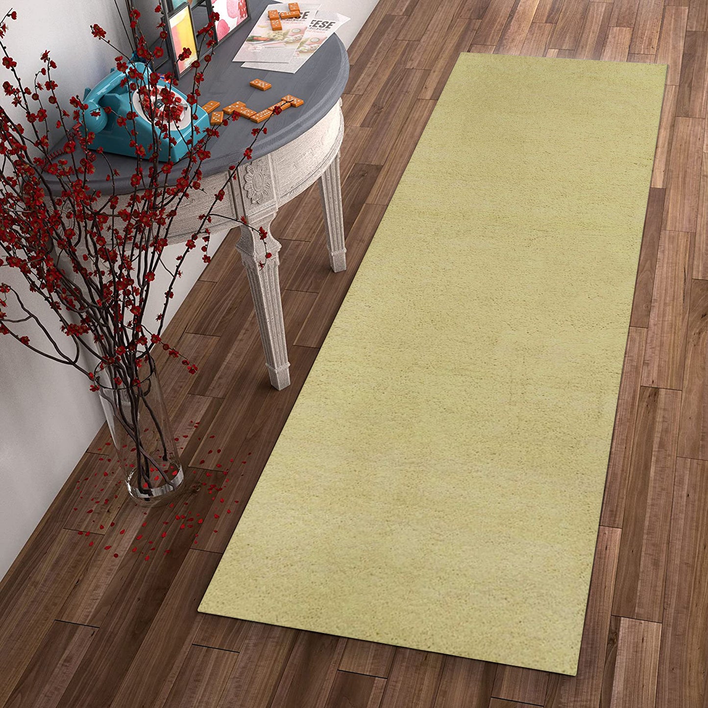 8' X 11' Yellow Hand Woven Area Rug