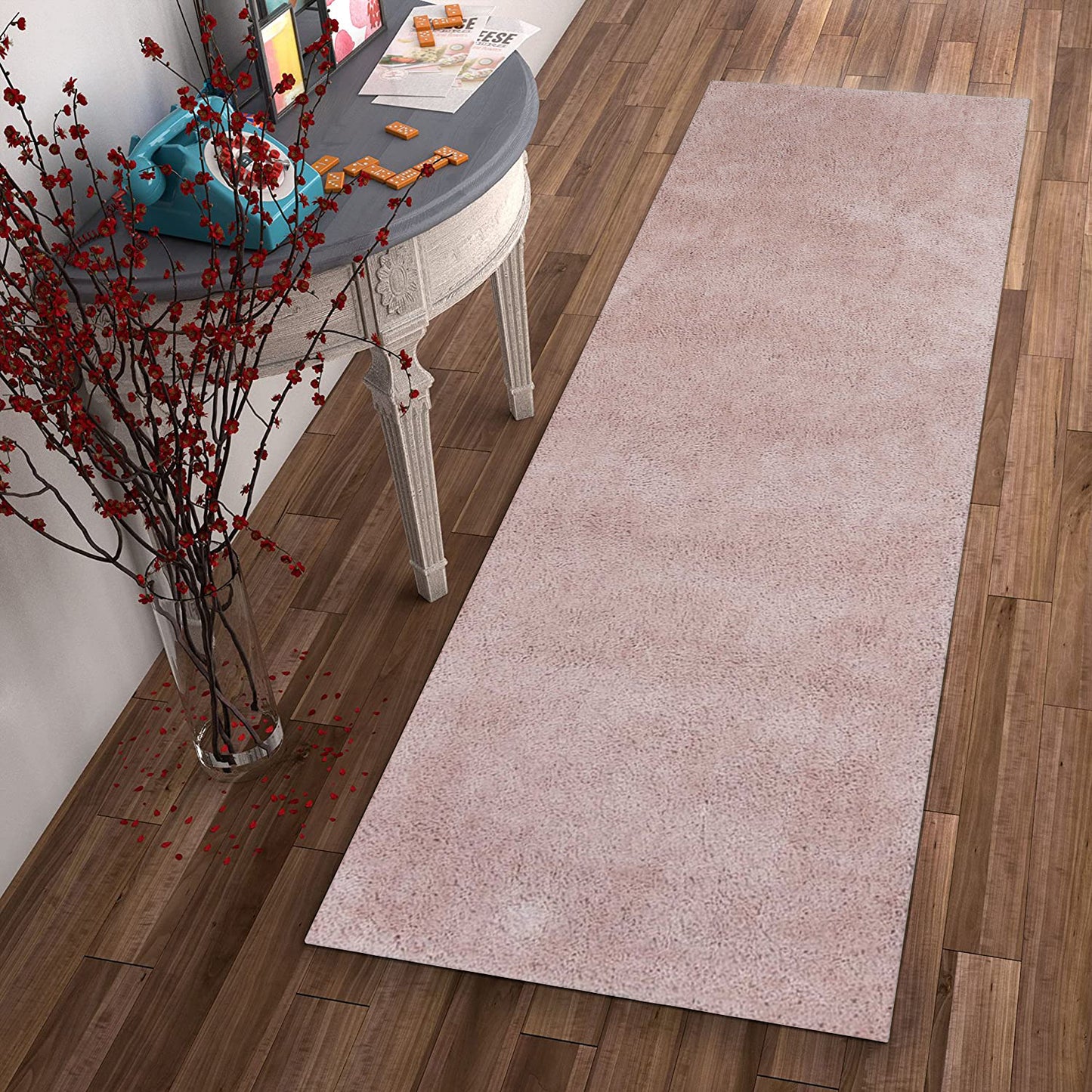 9' X 13' Rose Pink Hand Woven Area Rug