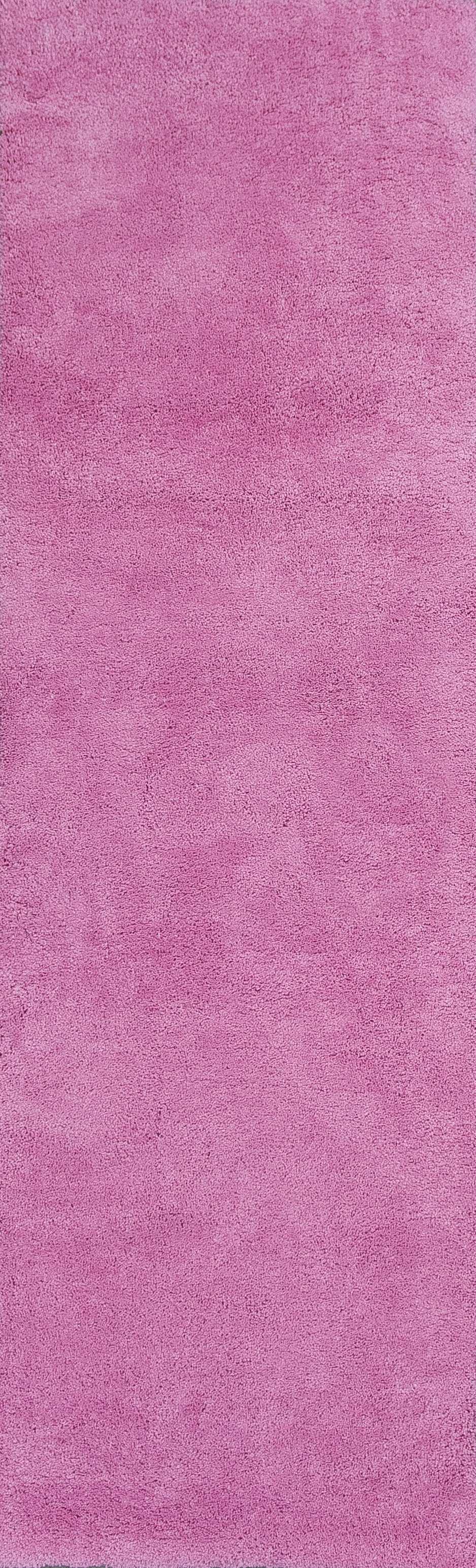 9' X 13' Polyester Hot Pink Area Rug