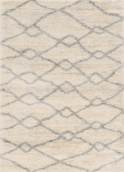 7' X 9' Gray and Ivory Area Rug