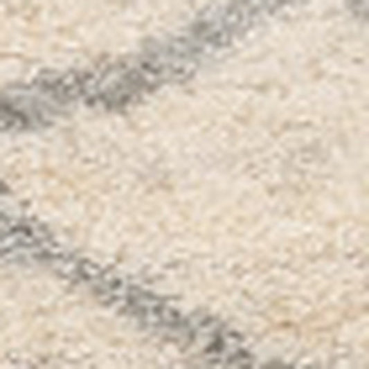 5' X 8' Ivory And Gray Chain Area Rug
