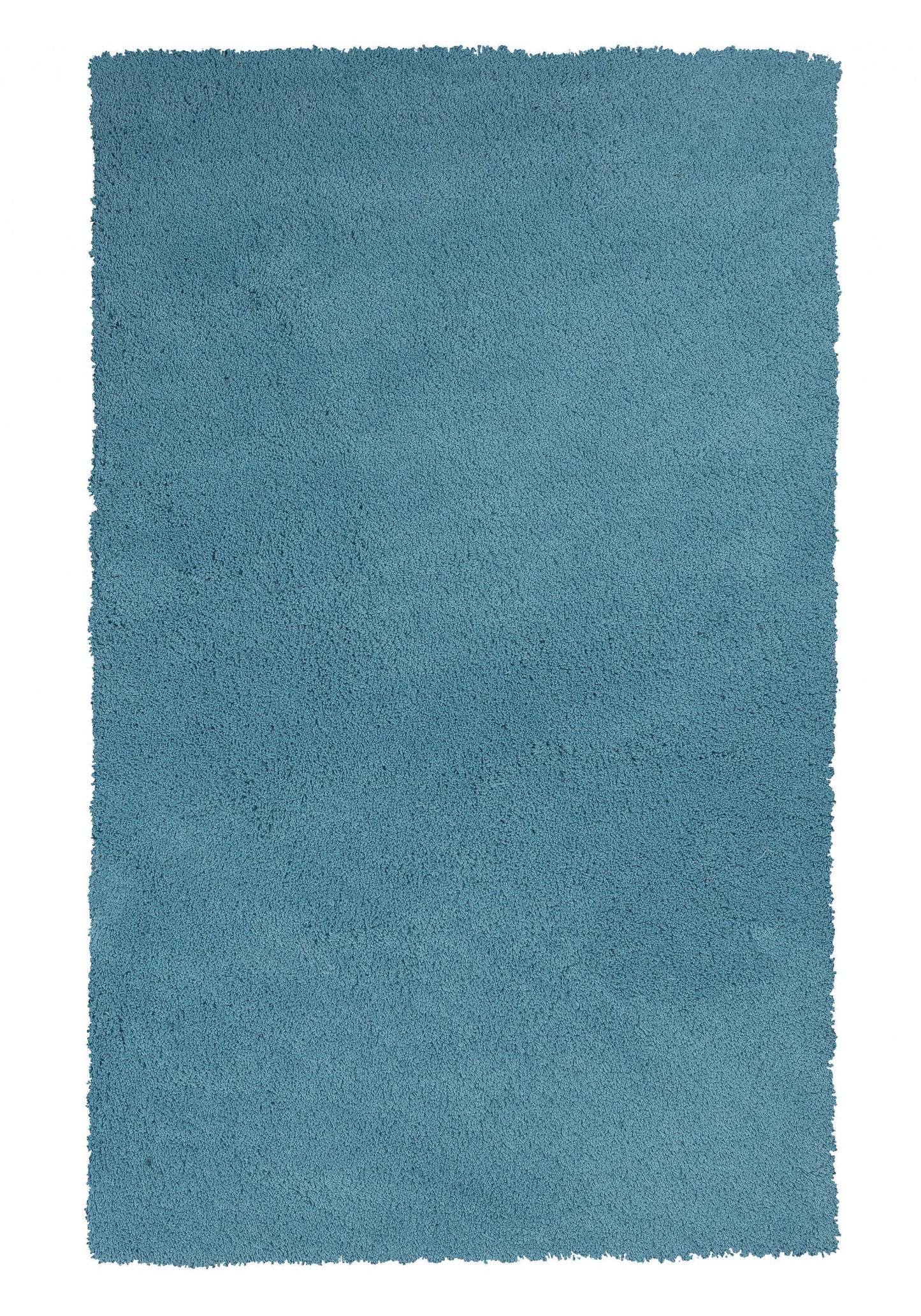 8' Highlighter Blue Indoor Shag Runner Rug