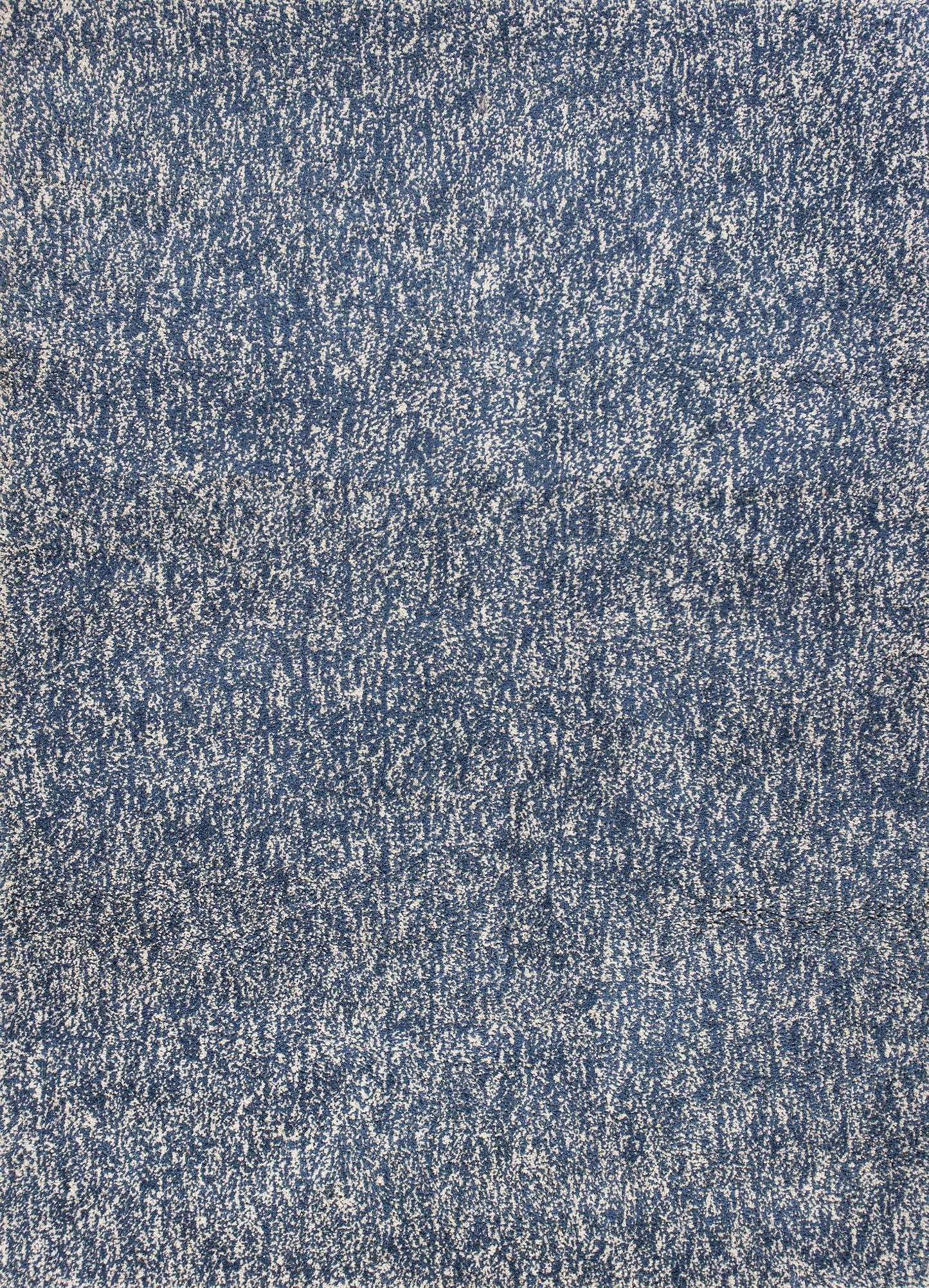 8' Indigo Or Ivory Heather Plain Runner Rug