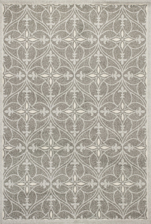 7' X 10' Gray Moroccan Indoor Outdoor Area Rug