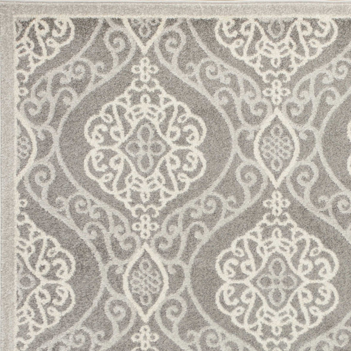 7' X 10' Silver Moroccan Indoor Outdoor Area Rug