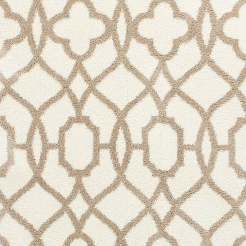 3' X 5' Beige and Ivory Area Rug
