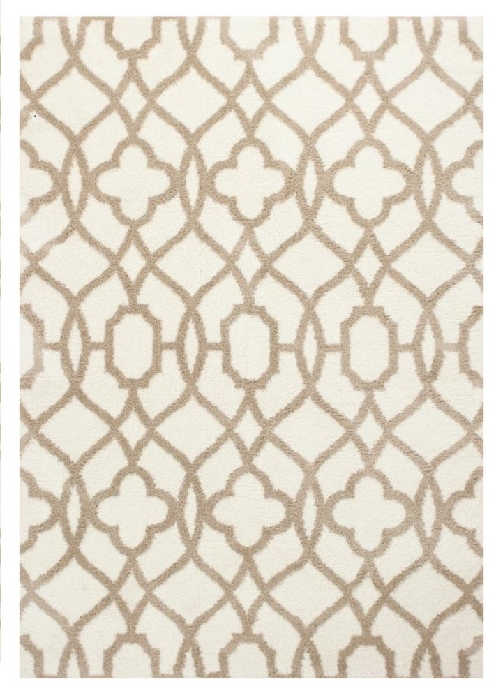 3' X 5' Beige and Ivory Area Rug
