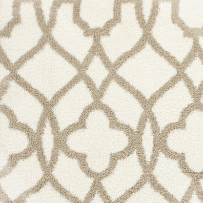 3' X 5' Beige and Ivory Area Rug