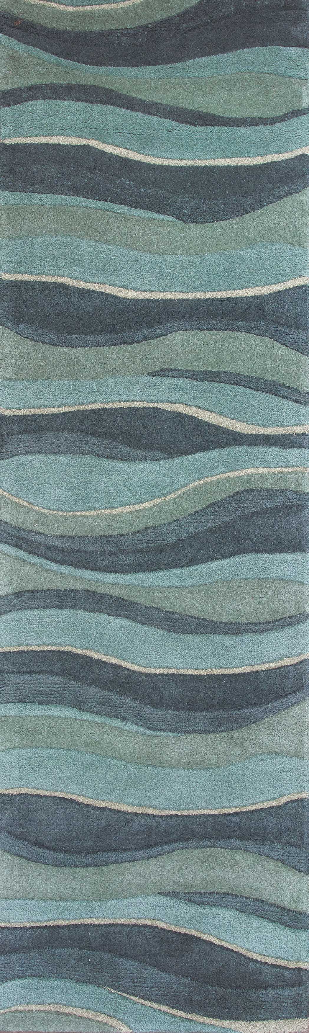 8' X 10' 6 Wool Ocean Area Rug