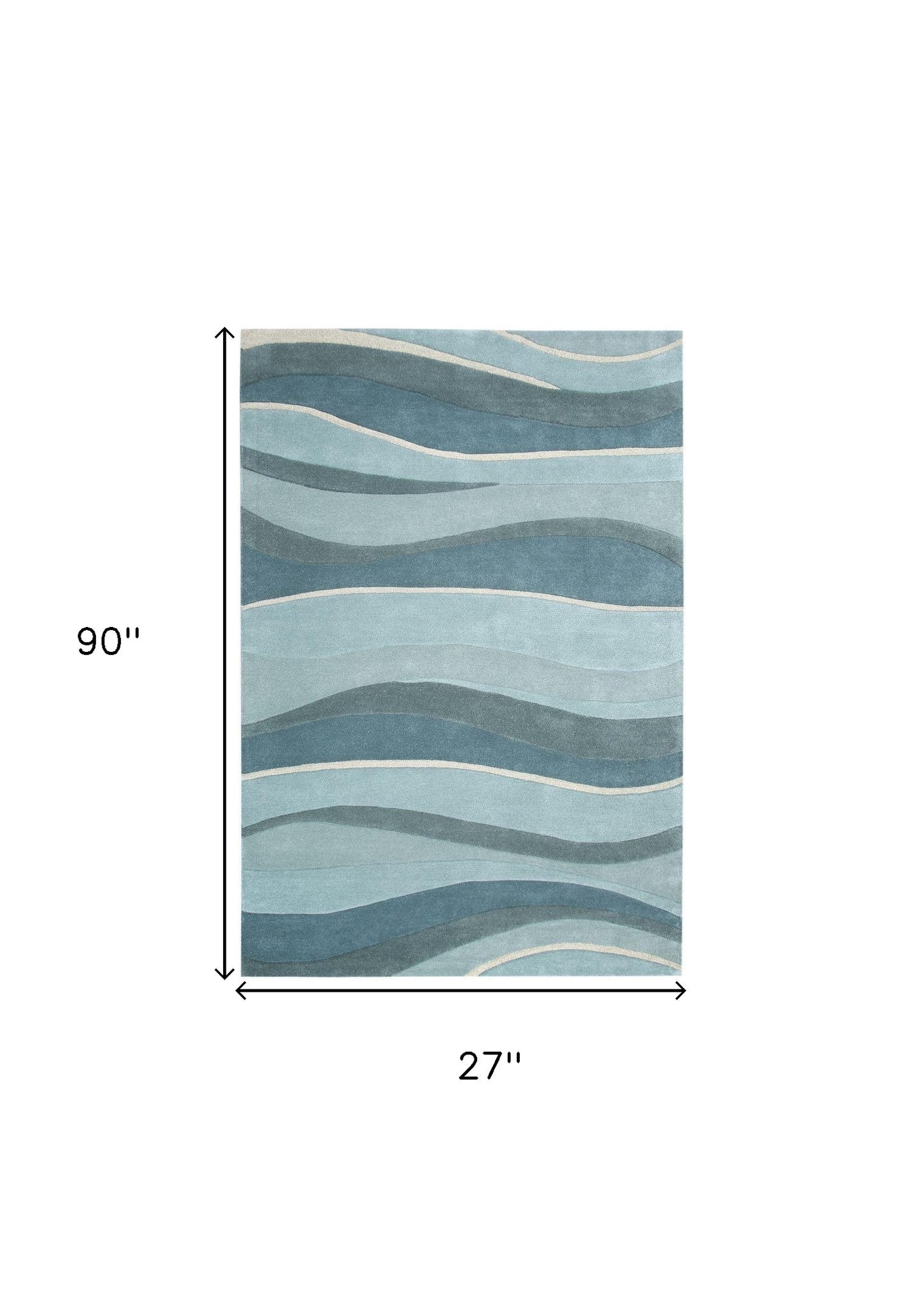 8' X 10' 6 Wool Ocean Area Rug