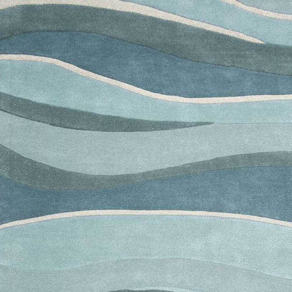 8' X 10' 6 Wool Ocean Area Rug