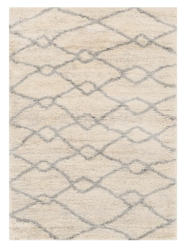 7' X 9' Gray and Ivory Area Rug