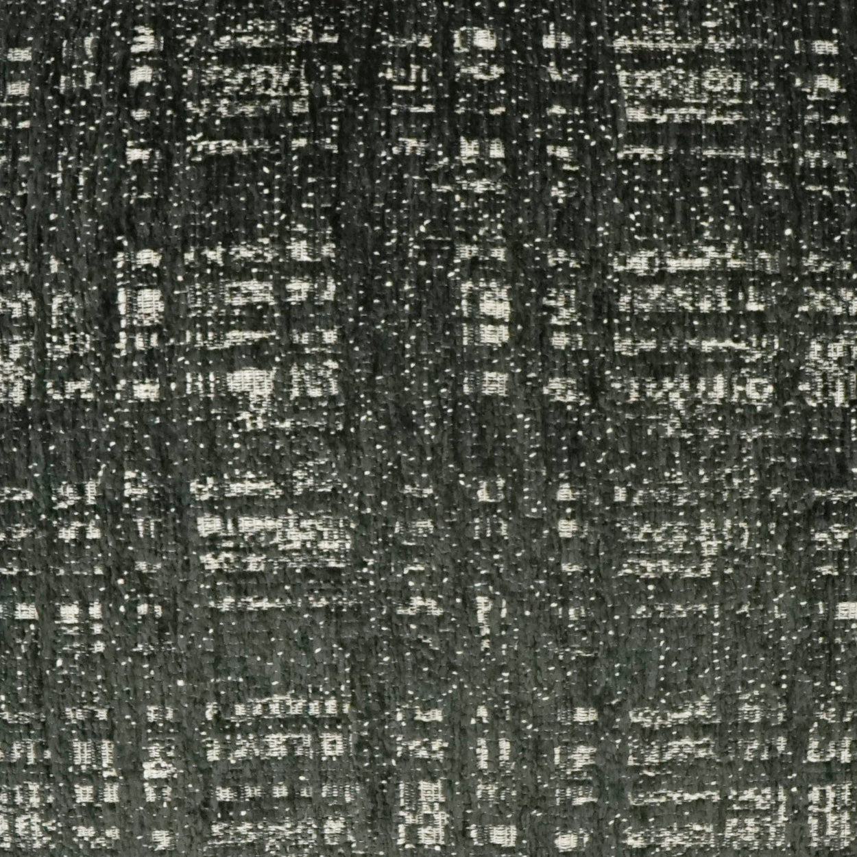 Charcoal textured pillow with a light gray speckled geometric pattern; 24" x 24