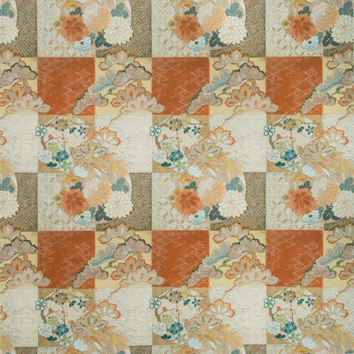 KRAVET COUTURE PRINT  RUST,OLIVE GREEN,BLUE   - 35439.324.0