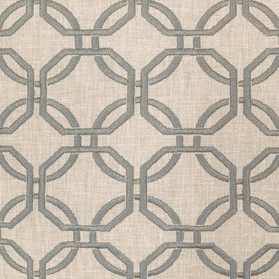 KRAVET BASICS EMBROIDERY GEOMETRIC NEUTRAL,SILVER,GREY   - 35448.1611.0