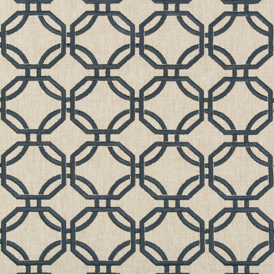 KRAVET BASICS EMBROIDERY GEOMETRIC NEUTRAL,INDIGO,   - 35448.516.0