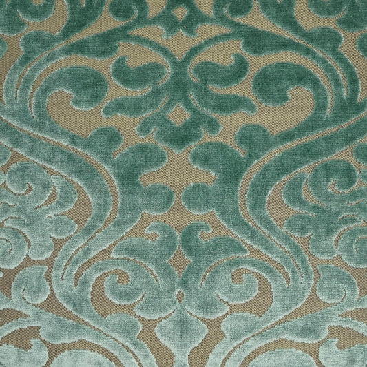 D.V. KAP HOME 3545-S-YARD Damascus Fabric - Sky Traditional  Turquoise,Teal   - Damascus