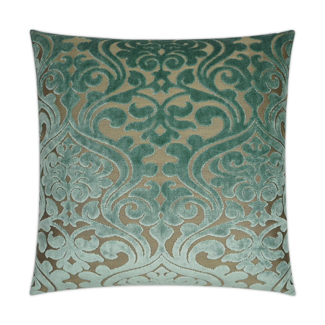 D.V. KAP HOME   24" x 24" Damascus Pillow - Sky Traditional    - 3545-S-2424