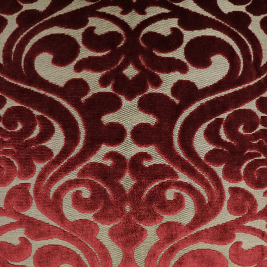 D.V. KAP HOME 3545-W-YARD Damascus Fabric - Wine Traditional  Red   - Damascus