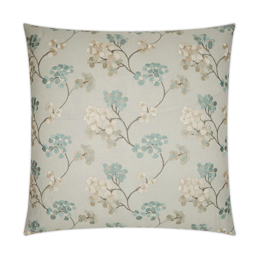 D.V. KAP HOME   24" x 24" Demi Pillow - Caribe Floral, Embroidery, Traditional    - 3546-C-2424