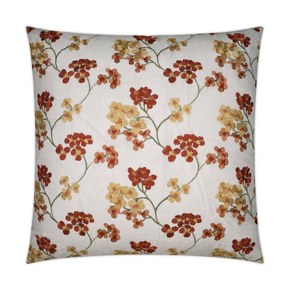 D.V. KAP HOME   24" x 24" Demi Pillow - Sunset Floral, Embroidery, Traditional    - 3546-S-2424