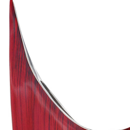 18" Red Aluminum Pointy Table Vase