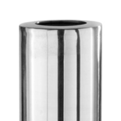 56" tall silver aluminum cylinder table vase