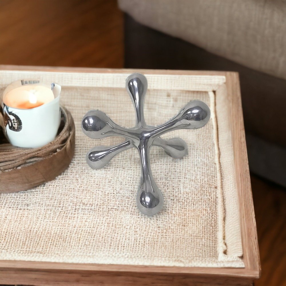 7" Silver Buffed Aluminum Decorative Jack