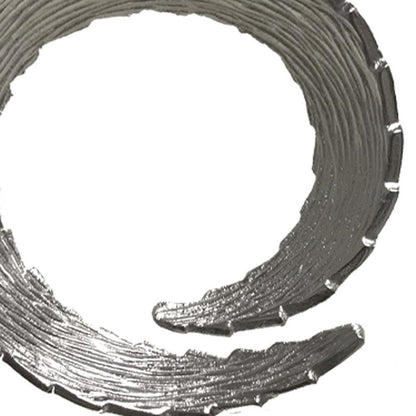 17" Black and Silver Marble and Aluminum Tabletop Sculpture