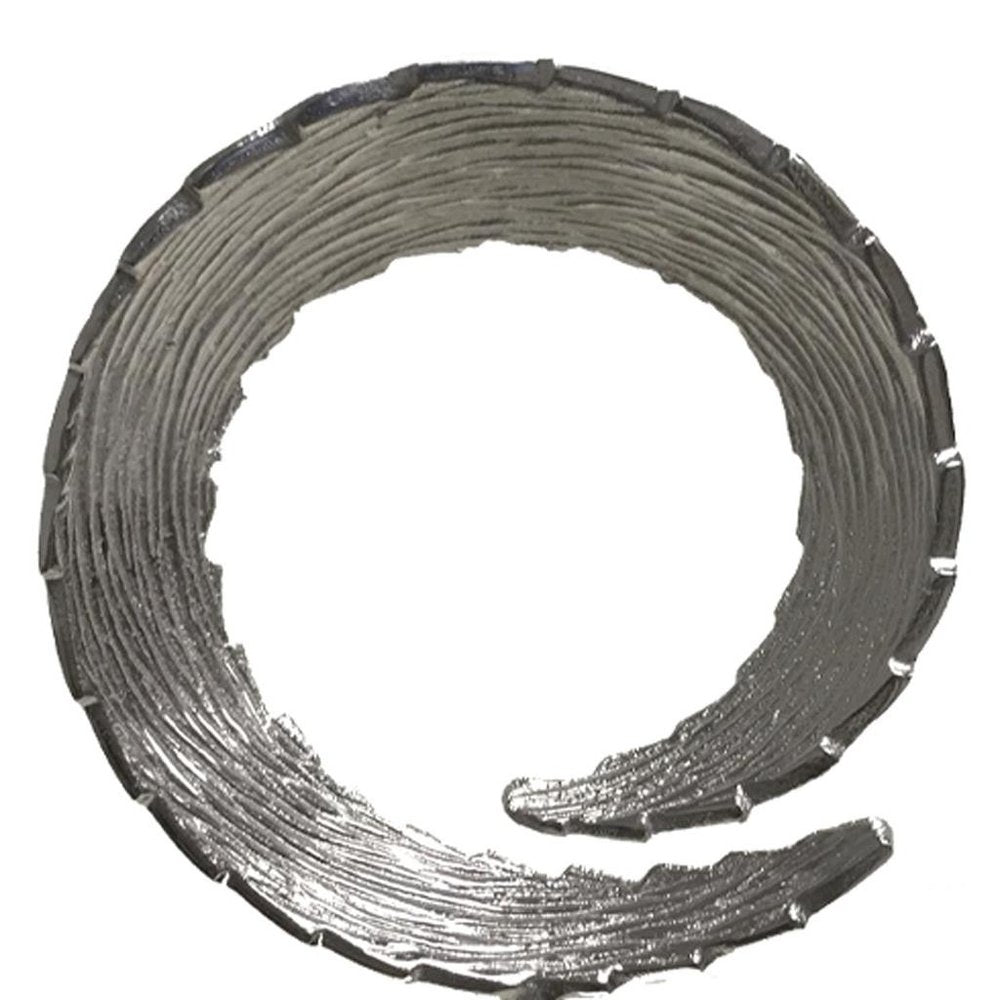 17" Black and Silver Marble and Aluminum Tabletop Sculpture